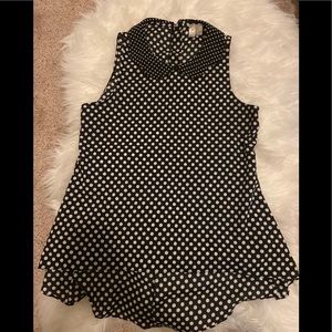 Polka dot tunic tank